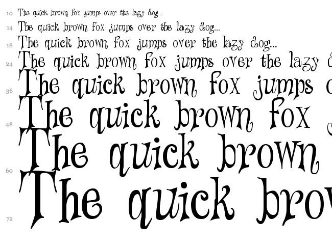 Wizards Magic font waterfall